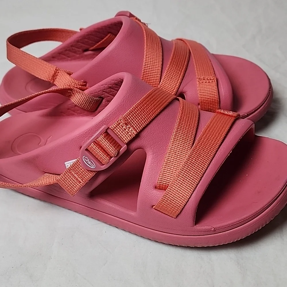 Chaco Youth Pink and Orange Sandals Size 6